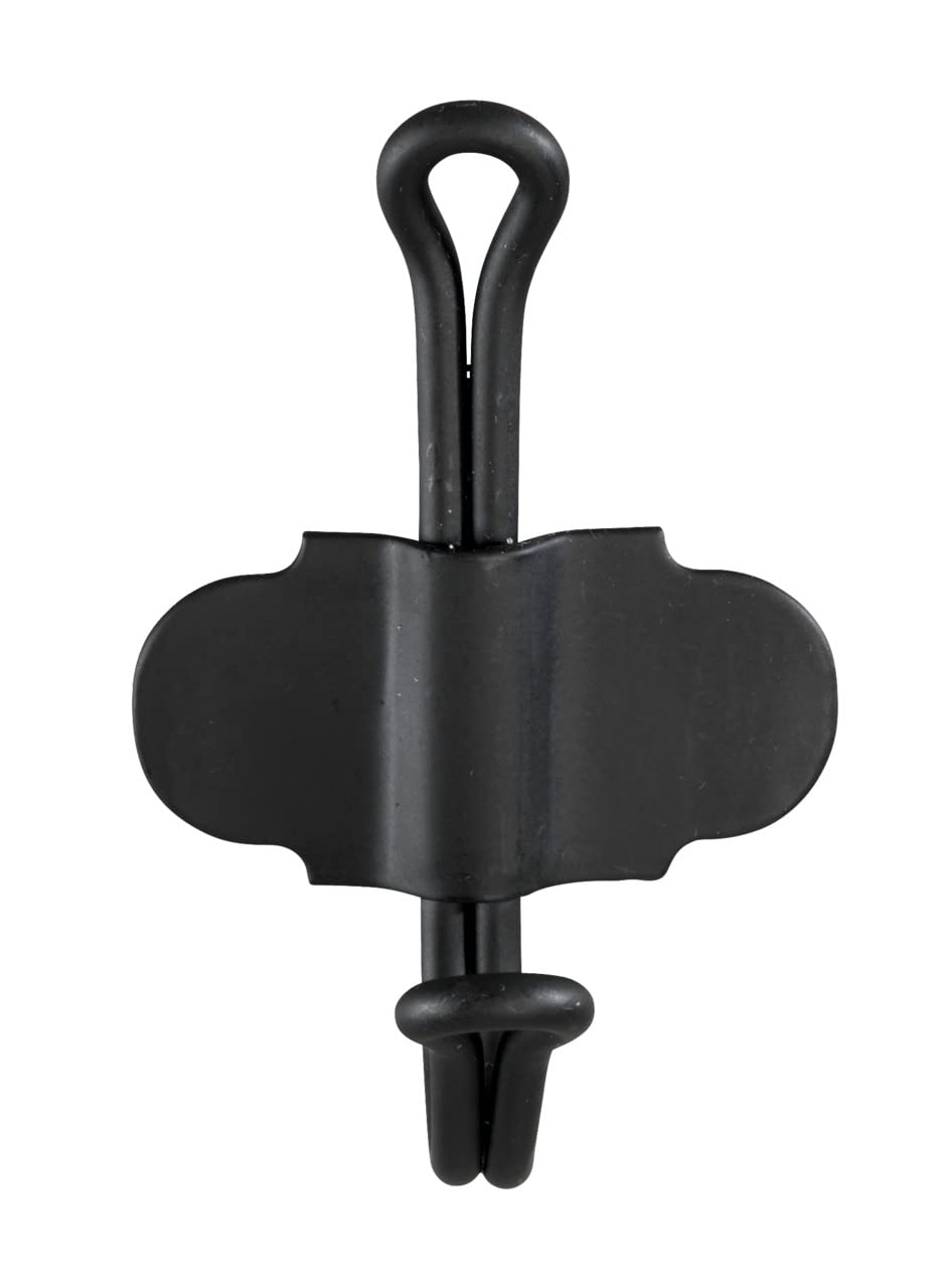 WENKO Percha Mural Nostalgia, Negro Mate, Stainless Steel, Black, One Size