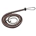 bekinky Premium Microfiber Leather Bull Whip, 8 Foot 8 Plait Brown and Black Bullwhip, Luxurious Braided Horse Whip, Flogger