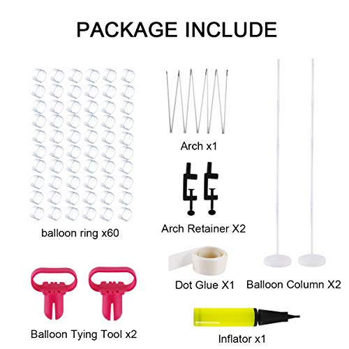 Table Balloon Arch Kit, Balloon Column Stand Kit Base and Pole for Birthday, Wedding Event, Christmas, Graduation Party by QIFU (Balloon Arch Kit) - Thumbnail 2