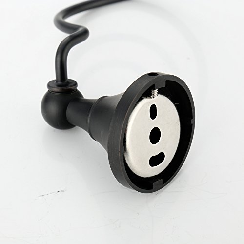Leyden TM Horn Collection Solid Brass Hair Dryer Holder,Oil Rubbed Bronze, Matte Black - Thumbnail 6