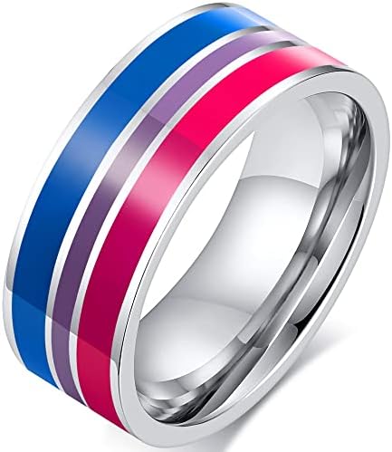 Amazon.com: Fashion Month Womens 8mm Stainless Steel Lesbian Mark