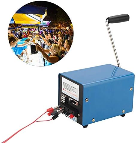 FancyWen Emergency Portable Manual Generator Hand Crank, Outdoor Multifunction Power Supply/USB Interface Charger/Survival Tools/Portable Power Bank for Cell Phone, Speaker, Mobile Power FOR Camping T