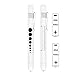 Kimilar 2 Pieces Nurse Penlight LED Medical Pen Light with Pupil Gauge for Nurses Students Doctors Stethoscope Healthcare with 4 Pieces Durable AAA Batteries, White Light