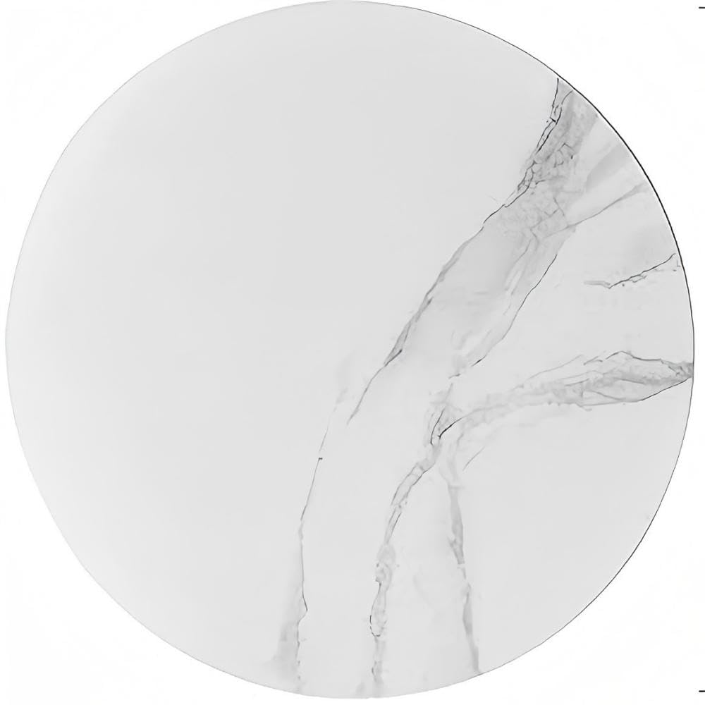 Photo 1 of 11.8" Round Glass Cutting Board for Kitchen Counter Protector, Tempered Glass Chopping Boards Dishwasher Safe, Small White Marble Countertop Tray, Scratch Resistant, Heat Resistant