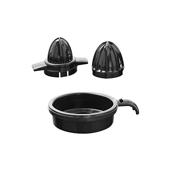 Quest-600ml-Citrus-Juicer-Easy-Pour-Spout-and-Adjustable-Pulp-Control-Auto-Reverse-and-Start-and-Stop-Dishwasher-Safe-Includes-Filter-Black Quest 34229 600ml Citrus Juicer/Easy Pour Spout & Adjustable Pulp Control/Auto Reverse / 2 Cone Sizes/Dishwasher Safe…