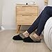 ULTRAIDEAS Women's Cable Knit Slippers with Memory Foam and Faux Fur Collar, Fuzzy Slip-on House Shoes with Anti-Skid Sole for Indoor/Outdoor