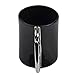 MOACC Fist Cup Brass Knuckle Duster Coffee Mug Creative Ceramic Coffee Milk Tea Fist Mug Cup Cool Gift (Black with Silver Handle)