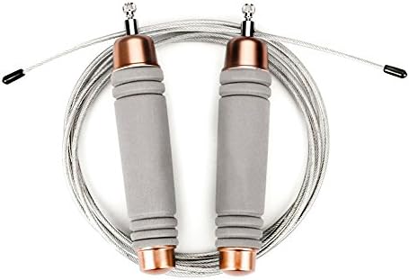 Jump Rope With Ball Bearing Foam Handles,Adjustable 9.19 Foot Steel Wire Rope Good for Women Boxing MMA Fitness Workouts, Jumping Exercise,Cross Training,Cardio Fitness Carrying Case Xflourish