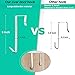 IPOW 10 Pack Stainless Steel 5 Inch Large Over The Door Hooks Metal Hanger Organizer for Shoe Holders,Coats, Hats,Bags