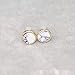 2 Pairs Fashion Round Shape Marble Stone Push Back Stud Earrings Set Jewelry for Women Men 10mm