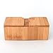 Bamboo Salt & Pepper Box - 100% Natural Wood by Simply Natural Bliss that is Environmentally Friendly - 2 Pot Box for Salt or Spices