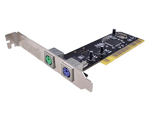 JXSZ PCI 32bit Dual PS2 PS/2 Card PC Keyboard Mouse PCI 2Ports PS/2 Without USB Card Full Size
