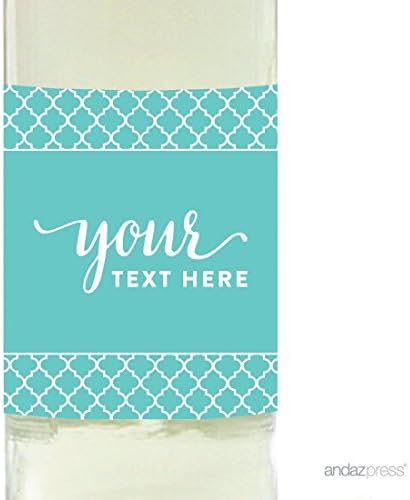Andaz Press Fully Personalized Collection, Wine Bottle Label, 20-Pack, Custom Text or Logo