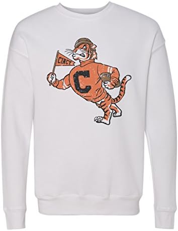 Cincy Retro Bengals Men's Ultra Soft Sweatshirt White X-Large