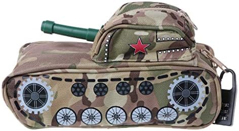 Ujuly Creative Car Shape Pencil case Camouflage Pencil Bag with Lock Pen Storage Box Office School Stationeries Boy's Gift (Yellow-01)