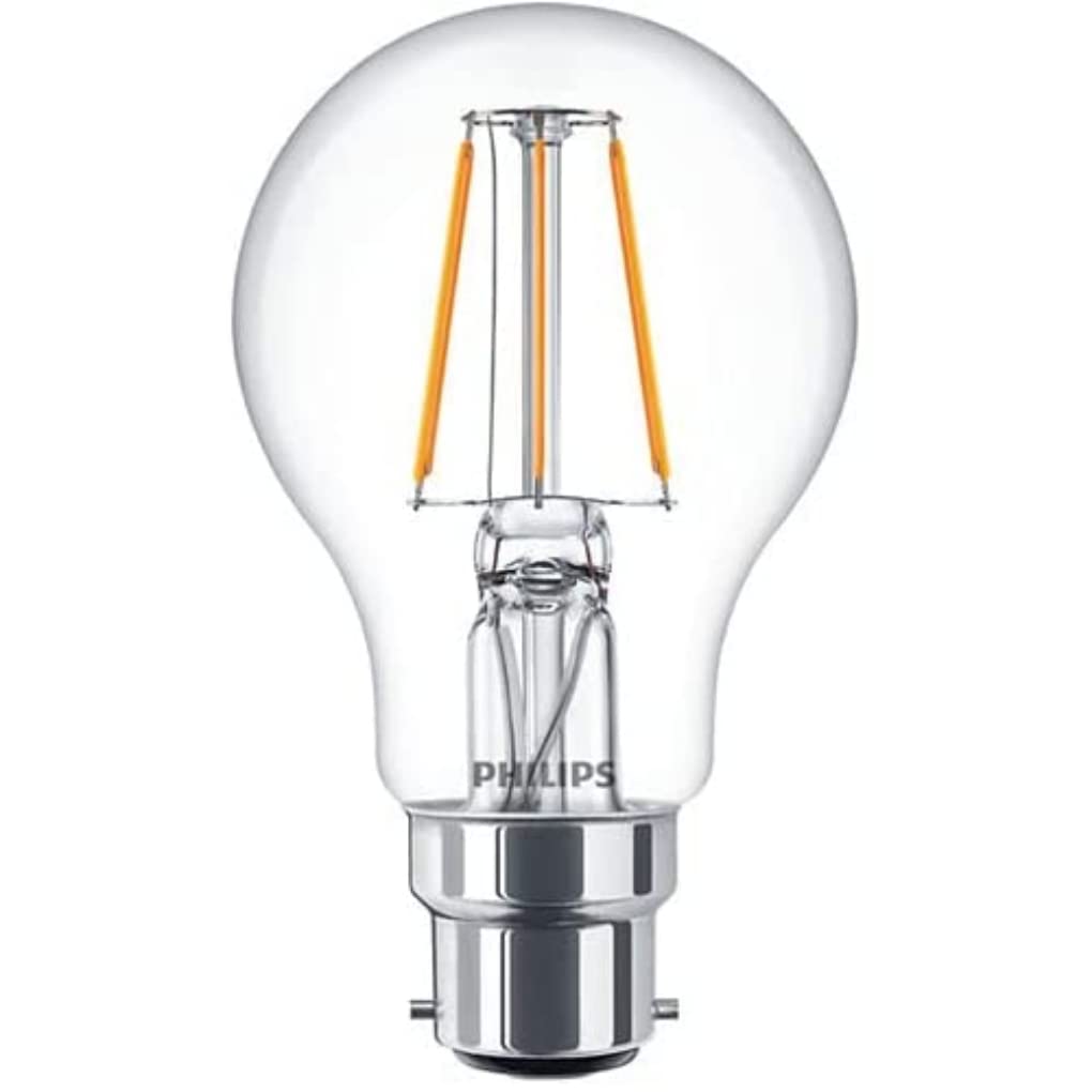 Philips LED Premium Classic A60 Clear Light Bulb [B22 Bayonet Cap] 40W, Warm White 2700K, Non Dimmable