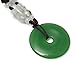 Antiquity Sian Art Natural Jade Rope Extension Pendant Necklace Lucky Protection Birthstones Amulet Jewelry Woman Girl Gift(light Green)