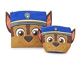Paw Patrol Reusable Sandwich and Snack Bags Set - Eco Friendly, Zip Closure Bags - Kids Friendly Design for Boys or Girls - Dishwasher Safe, BPA Free Design -Set of 2-1 Large/1 Small, Chase