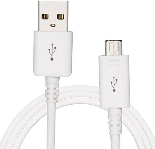 Micro USB Cable Powerline Micro USB Metal-Plated Connectors High Speed USB 2.0 A Male to Micro B Sync and 2A Charging Cables for Android, Samsung, HTC, Sony and More(1 Pack White 10Ft)