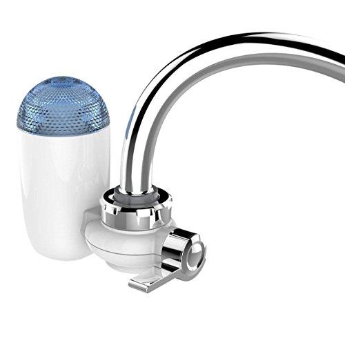 IREALIST Filtration System, Faucet Mount Drinking Tap Water Filter, RO-5, Off White