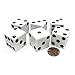 Adorox 100 Pack Opaque Square Dice Pips Dots Board Games Casino Poker Party Favors