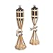 Fun Express Tabletop Tiki Torches (Set of 2) Outdoor Home Decor and Luau Party Supplies Bamboo