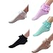 FOXNOVO 5 Pairs of Vintage Lace Cotton Ruffle Frilly Ankle Crew Socks