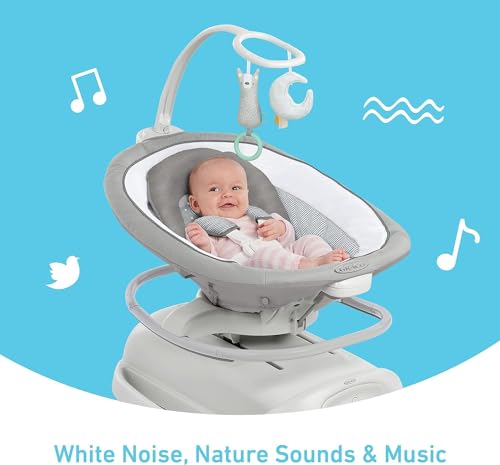 Graco Sense2Soothe 2-in-1 Baby Swing and Portable Rocker with Cry Detection Technology - Sailor