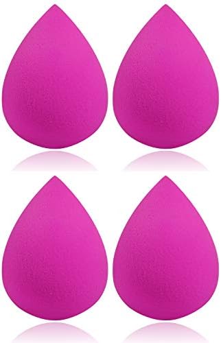 4 Pcs Makeup Sponge Set Blender Beauty Foundation Blending Sponge - Soft Latex Free Vegan Sponges - Blending, Highlighting, Contouring - Flawless Coverage