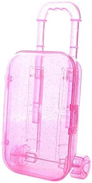 Fashion Trunk Luggage Box Claear Travel Suitcase For 18 inch for American girl Doll 18 inch doll transparent trolley case excluding dolls