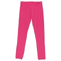 French Toast Toddler Girls' Lace Trim Legging, Shocking Fuchsia, 2T