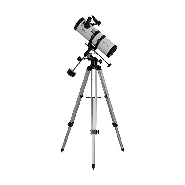 Zoomion Philae 114/500 EQ Spiegelteleskop | astronomisches Teleskop Set | mit Stativ, Montierung und Okularen | für Kinder und Einsteiger – Bild 3
