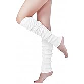 v28 Long Leg Warmer, Women’s Men 80s Party Ribbed Knit Dance Sports
