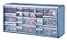 Stack-On DSLB-22 22 Bin Plastic Drawer Parts Storage Organizer Cabinet, Light Blue