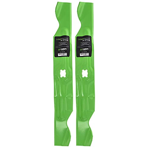 8TEN LawnRAZOR Hi-Lift Blade for MTD Cub Cadet Troy Bilt 33 Inch Deck Walk Behind 742-04154 942-04154A 2 Pack