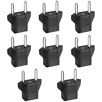 Inovat 8 PCS American USA to European Outlet Plug Adapter