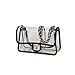 Lam Gallery Women's PVC Clear Purse Handbags for Working Beach Concert Sport Event Clear Bag Turn Lock Chain Bag (Black Trim(Gold Chain and Hardware))