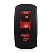 WATERWICH 7 pin Momentary Winch In Out Rocker Toggle Switch Waterproof DC 20A 12V/10A 24V Black Shell/ON-OFF-ON DPDT illuminated Rocker Switch For Auto Truck Boat Marine (Red)