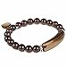 Smoky Quartz Gem Semi Precious Gemstone Love Heart Charm Stretch Bracelet