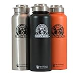 Smoky Mountain Growlers Insulated Stainless Steel All-in-one 40 oz Water Bottle, Thermos, and Wine or Beer Growler with Stainless Steel Lid
