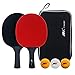 SHXH Table Tennis Racket,Ping Pong Paddle Set,Training Racquet Kit,with Portable Cover Case Bag
