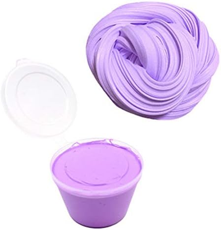 DIY Slime Kit Supplies Kids Universal Stress Relief Fluffy Floam Slime mud purple 30g, uper Soft and Non-Sticky Toy Relief Fluffy Craft Mud Toy Lightweight No Borax Cotton Slime Clay Portable Modelin