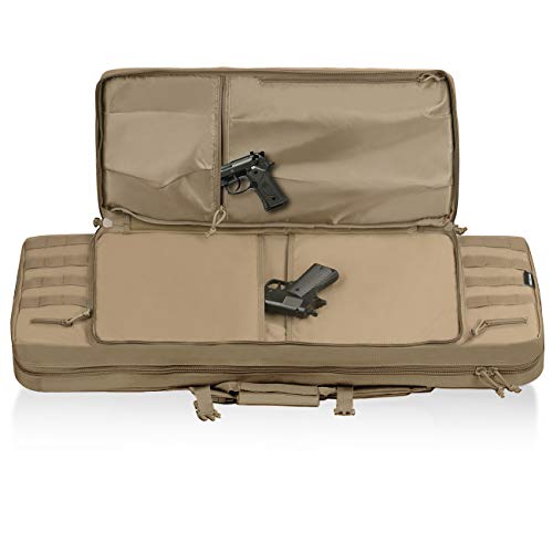 HUNTSEN Tactical Double Long Rifle Pistol Gun Bag Firearm