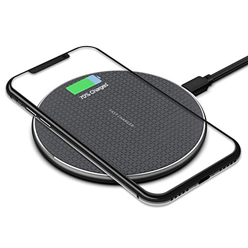 Tec-Digi Wireless Charger, Qi-Certified 10W/7.5W Fast Wireless Charging Pad for Apple iPhone 11 Pro Max/XS MAX/XR/X/8 Plus/AirPods Pro, Samsung Galaxy S20 Ultra/Note 10+/S10/S10e/S9/S8 Plus, HUAWEI