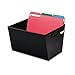 MMF Industries STEELMASTER Letter Size File Folder Box | Black Color | Scratch & Chip-Resistant Finish | 2 Side Handles | Rubberized Bottom | Steel | Office Supplies