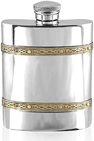 Prince of Scots Celtic Band Flask with Brass Trim