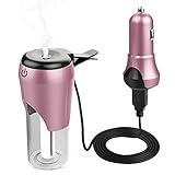 Car Air Humidifier, Foxcesd Portable Aroma Essential Oil Diffuser, Mini Ultrasonic Cool Mist Purifier 50ML with Power-Off Protection for Vehicle Office Travel Home