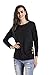 ONLYSHE Womens Casual Long Sleeve Round Neck Loose Solid Tops Tunic Blouse T-Shirt