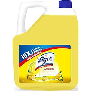 Lizol Disinfectant Surface & Floor Cleaner Liquid, Citrus – 5 Litre | Suitable for All Floor Cleaner Mops | Kills 99.9…