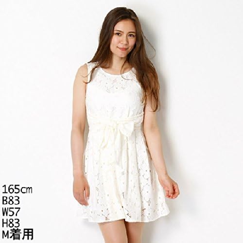 Amazon イング Ingni ワンピース L85backリボンレースノースリop オフホワイト M ワンピース チュニック 通販